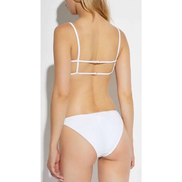 Gucci White Sparkling Jersey Web Logo Two Piece Bikini Swimsuit Small - Picture 4 of 7